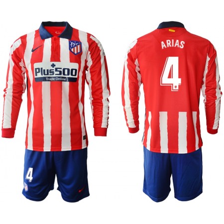 Tenue Atlético Madrid Santiago Arias 4 Enfant Domicile 2020-2021 Maillot de Foot ML